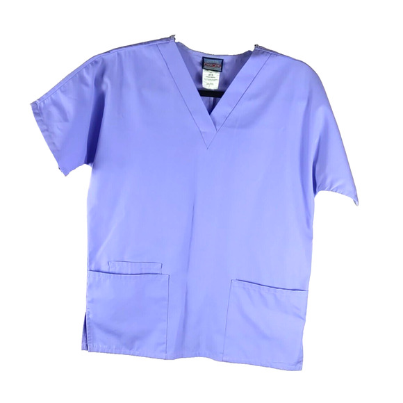 Cherokee Work Wear Women's Scrub Top Purple Size X X Small Color Perw - Picture 5 of 6